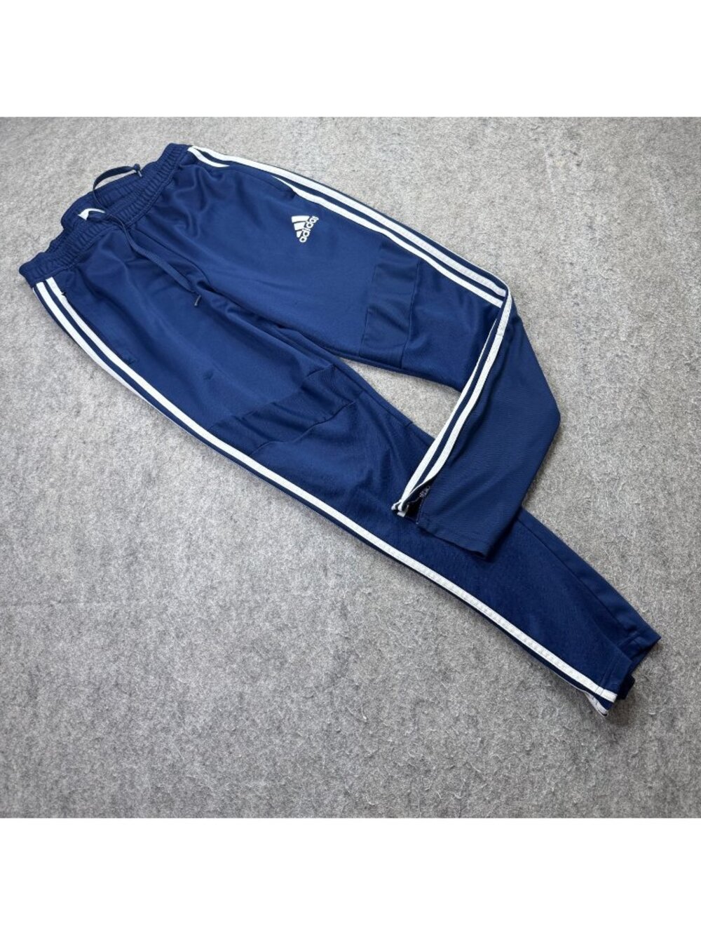 Adidas Tiro 19 Soccer Training Pants Men M Blue White Ankle Zip 30" DT5174
